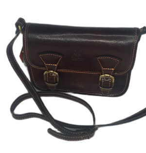 Charlie Leather Elena Espresso/Rich Brown Small Leather Crossbody –NWT